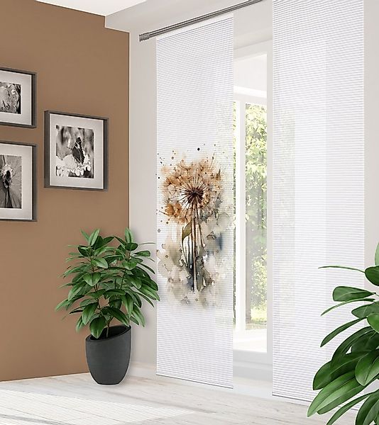 HOME in green Schiebegardine AMARANDE (1 St), Paneelwagen, halbtransparent, günstig online kaufen