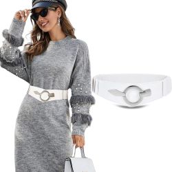 Coonoor Taillengürtel Vintage Stretchgürtel mit silberner günstig online kaufen