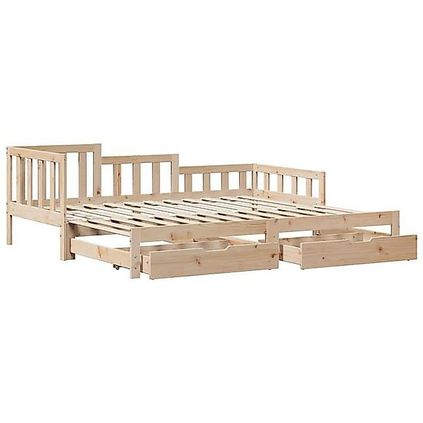 vidaXL Bett Tagesbett Ausziehbar mit Schubladen ohne Matratze 90x190 cm günstig online kaufen
