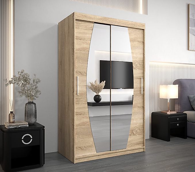 MOEBLO Kleiderschrank GLOBE (mit Spiegel, Schwebetürenschrank günstig online kaufen