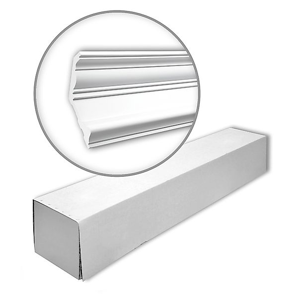 PROFHOME 150132 Eckleisten 1 Karton Set mit 4 Stuckleisten 8 m Weiß günstig online kaufen