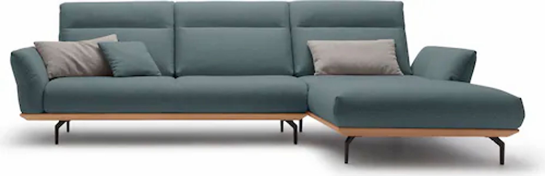 Creation BY ROLF BENZ Ecksofa »CR.460«, Sockel in Eiche, Winkelfüße in Umbr günstig online kaufen