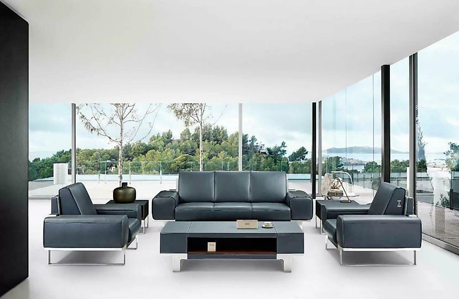 JVmoebel Sofa Sofagarnitur 311 Couchtisch 2x Beistelltisch Komplett Set Gru günstig online kaufen