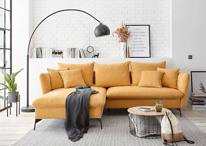 OTTO home Ecksofa "LIVORNO,258 cm, L-Form," Schlaffunktion u. Bettkasten (1 günstig online kaufen