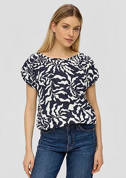 s.Oliver Shirttop T-Shirt mit gerafften Ärmeln Seitenschlitz günstig online kaufen