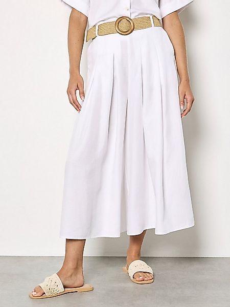 Apricot Culotte Weit geschnittene Culotte-Hose mit Falten Einfarbig günstig online kaufen