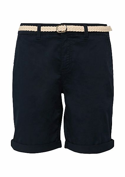 s.Oliver Bermudas inkl. geflochtenem Gürtel, Baumwollstretch günstig online kaufen