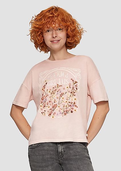 QS Kurzarmshirt T-Shirt mit Frontprint Garment günstig online kaufen