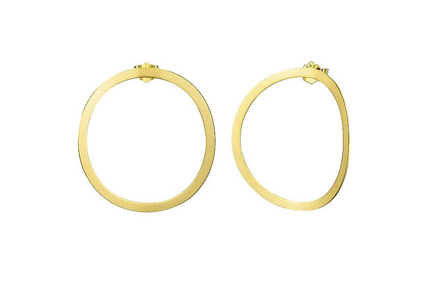 Runde Perlé Paar Ohrstecker großer Kreis Ohrstecker matt, handgefertigte ge günstig online kaufen