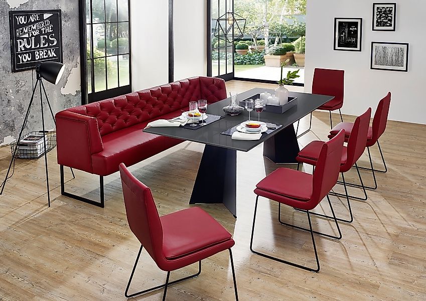 K+W Komfort & Wohnen Polsterbank "Creso" im modernen Chesterfield-Look, mit günstig online kaufen