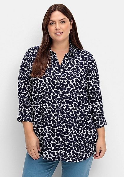 Sieh an! Klassische Bluse Longbluse 3/4-Arm günstig online kaufen