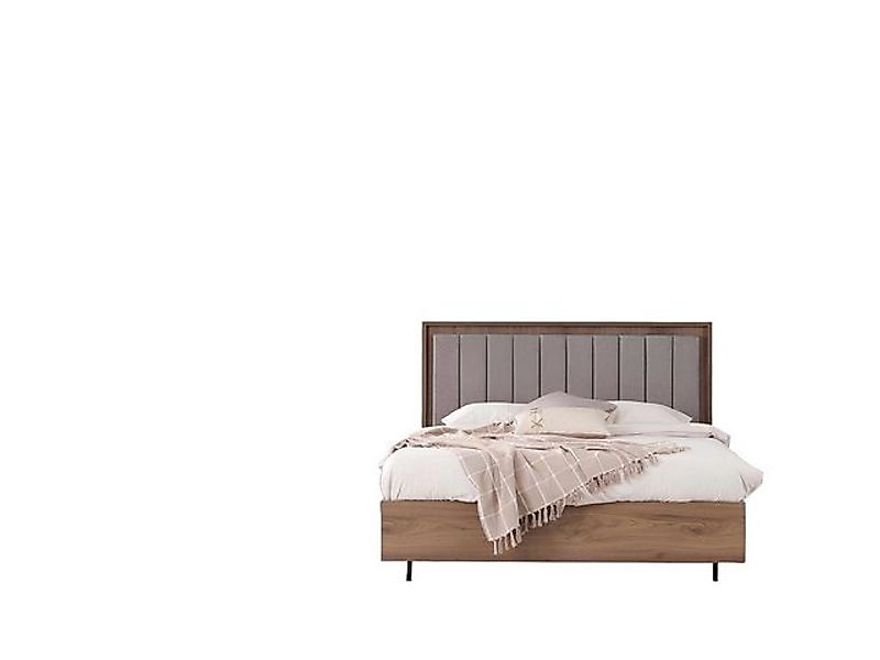 Xlmoebel Bett Schlafzimmer-Set Doppelbett Holz 5-teilig in Braun - Moderne günstig online kaufen