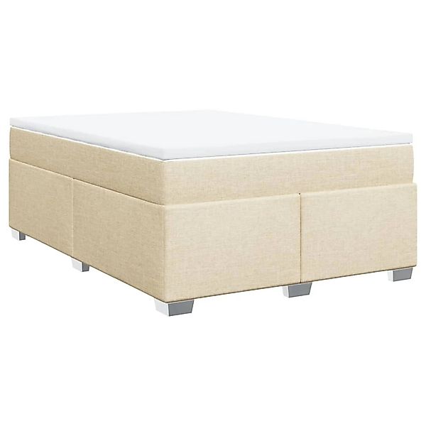 vidaXL Boxspringbett mit Matratze Creme 140x200 cm Stoff2104879 günstig online kaufen