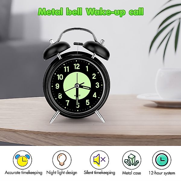 BlingBin Wecker Lautloser Analog Ohne Ticken, günstig online kaufen