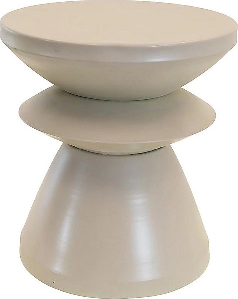 Lesli Living Beistelltisch Designtisch Tisch Lounge Garten Metall hellgrau günstig online kaufen