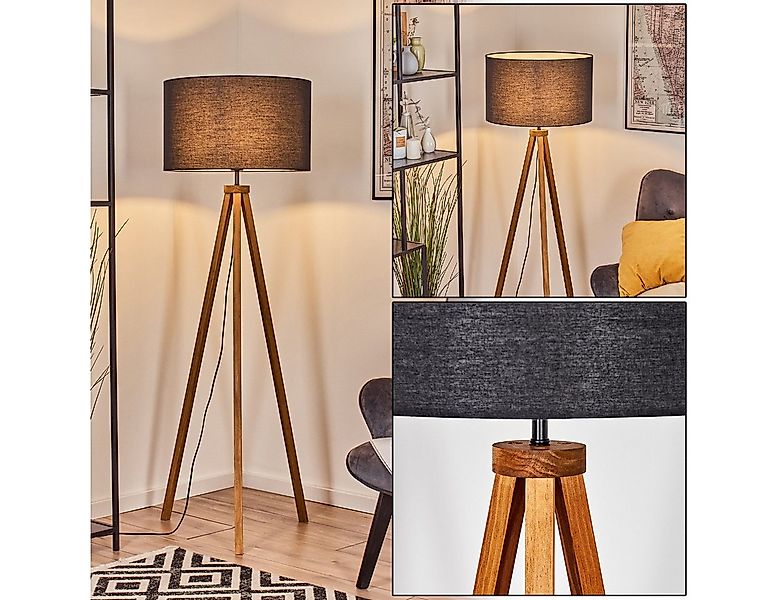 hofstein Stehlampe Stehlampe aus Metall/Holz im modernen Boho-Design, ohne günstig online kaufen