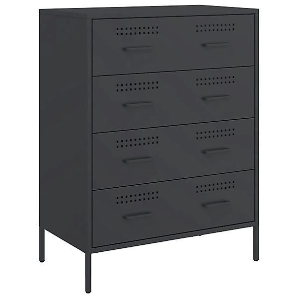 vidaXL Sideboard Schwarz 68x39x89 cm Stahl 842982 günstig online kaufen