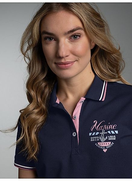 Trigema Poloshirt TRIGEMA Polo Shirt im Marine Design (1-tlg) günstig online kaufen