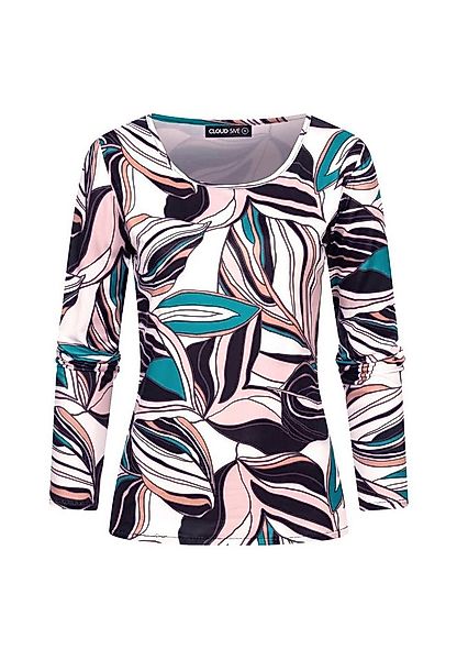 CLOUD 5IVE Longsleeve CLOUD 5IVE Langarm Top mit Blätter Print (1-tlg) günstig online kaufen
