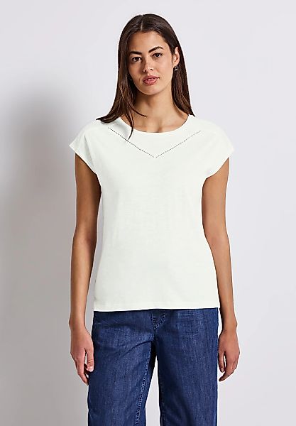 STREET ONE T-Shirt, mit Materialmix günstig online kaufen