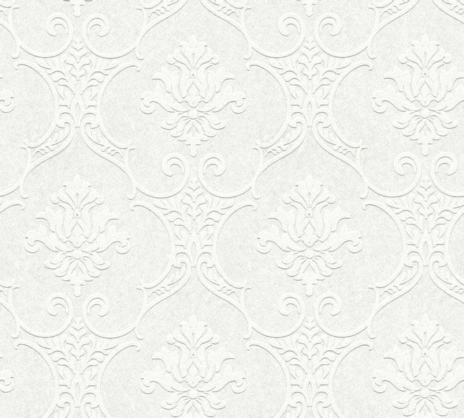 Bricoflor Barock Tapete Weiß überstreichbare Vliestapete mit Ornamenten Ele günstig online kaufen