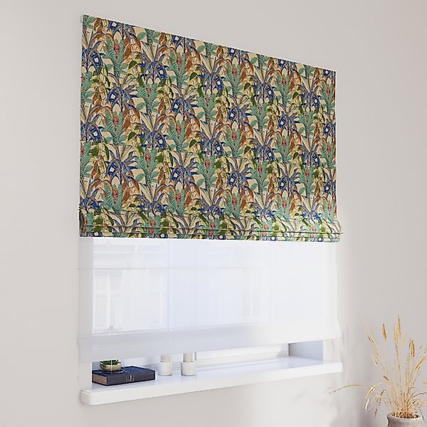 Dekoria Doppelraffrollo Duo, grün- blau, 100 x 170 cm günstig online kaufen