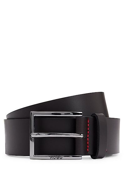 HUGO Ledergürtel Geek_Sz35 mit kontrastfarbenen Nähten und dezenter Metalls günstig online kaufen