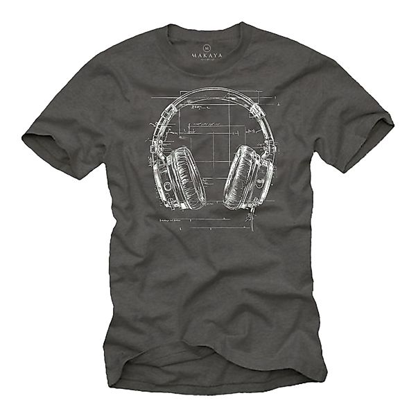 MAKAYA T-Shirt mit Kopfhörer Aufdruck für günstig online kaufen