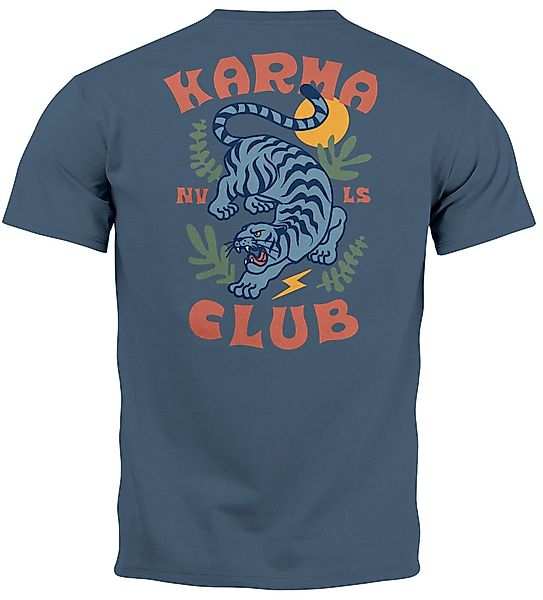 Neverless Print-Shirt Herren T-Shirt Backprint Tiger günstig online kaufen