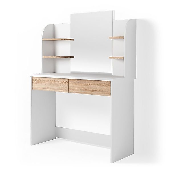 Vicco Schminktisch Charlotte, Weiß/Sonoma, 108 cm günstig online kaufen