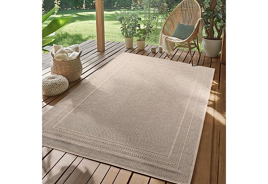 SIMPEX24 Outdoorteppich Boho Design, Rechteckig, Höhe: 5 mm, Outdoor Teppic günstig online kaufen