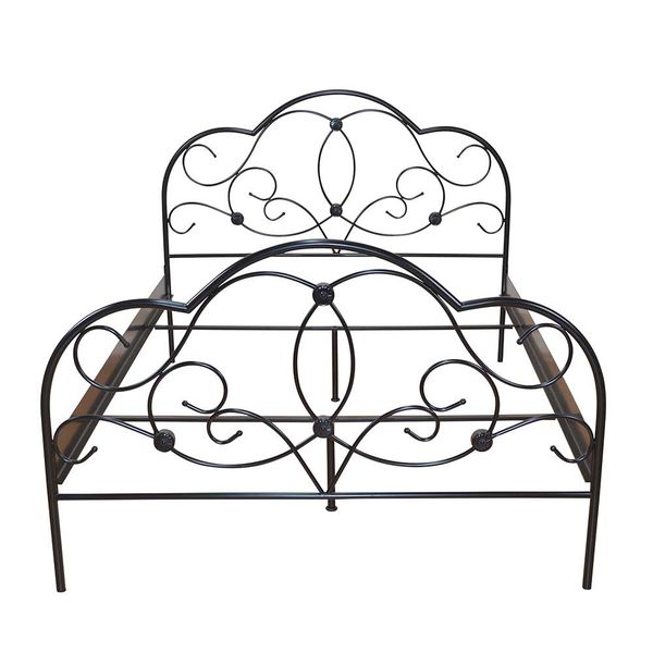 Metallbett in Schwarz Romantisches Design günstig online kaufen