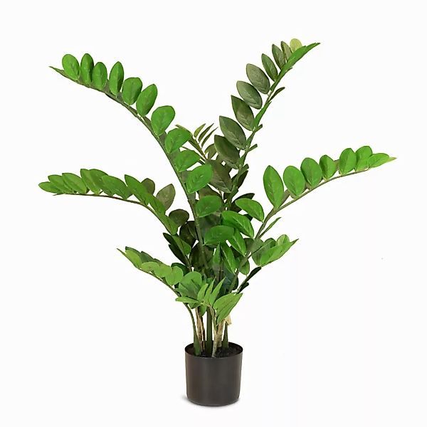 Glücksfeder Zamioculcas Kunstpflanze grün 90 cm günstig online kaufen