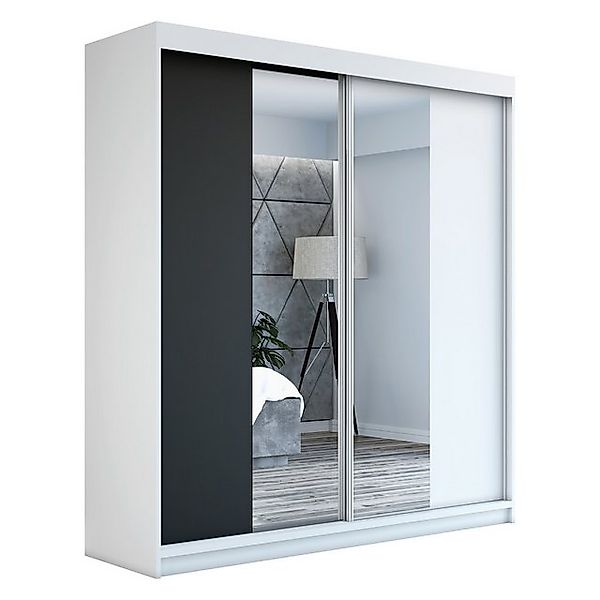 A&J MöbelLand GmbH Schwebetürenschrank NEO 180 cm 2-türig Schrank mit Spieg günstig online kaufen