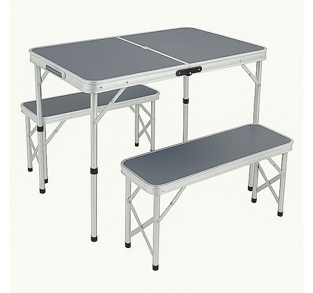 BruKa Campingtisch Set GREEN HILL Klapptisch Bank Aluminium Campingtisch, k günstig online kaufen