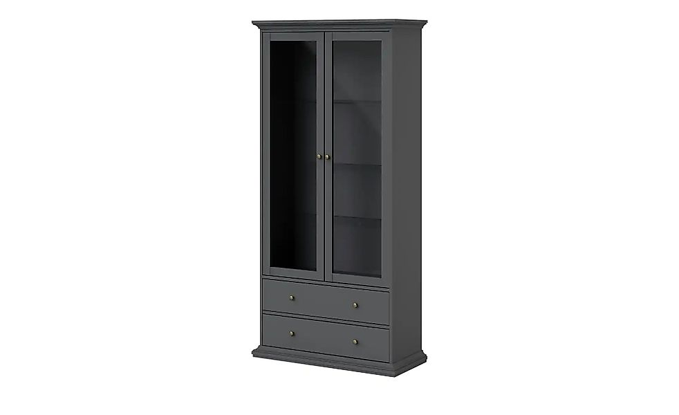 Vitrine  Chester ¦ schwarz ¦ Maße (cm): B: 96,2 H: 200,8 T: 41.6 Schränke > günstig online kaufen