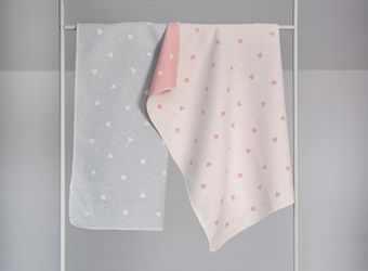 Babydecke Juwel 'Herzen allover' 70 x günstig online kaufen