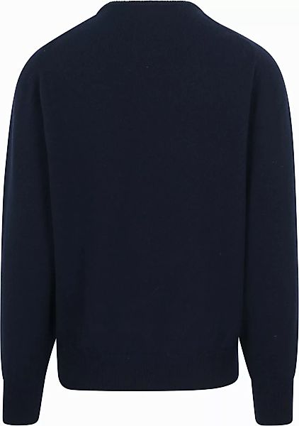 William Lockie O-Auschnitt Pullover Lammwolle Dunkelblau - Größe XXL günstig online kaufen