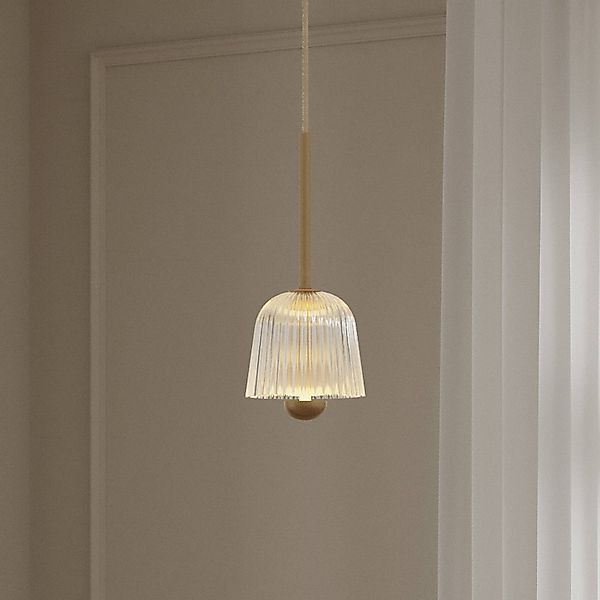 Nuura LED-Hängelampe Asteea 1, Ø 12 cm, messingfarben/klar günstig online kaufen