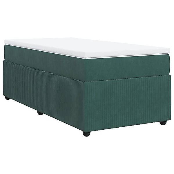 vidaXL Bett Boxspringbett mit Matratze Dunkelgrün günstig online kaufen