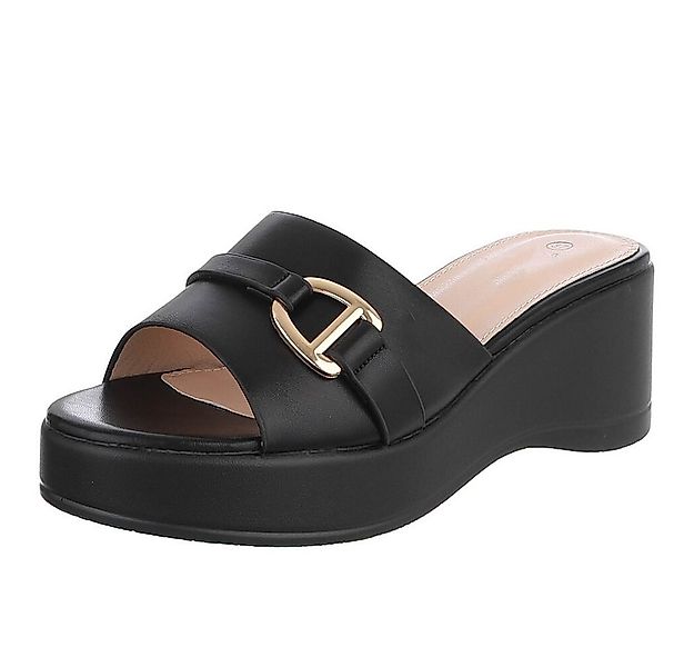 Ital-Design Elegante Sandalen mit Absatz und Schnalle für Damen Plateausand günstig online kaufen