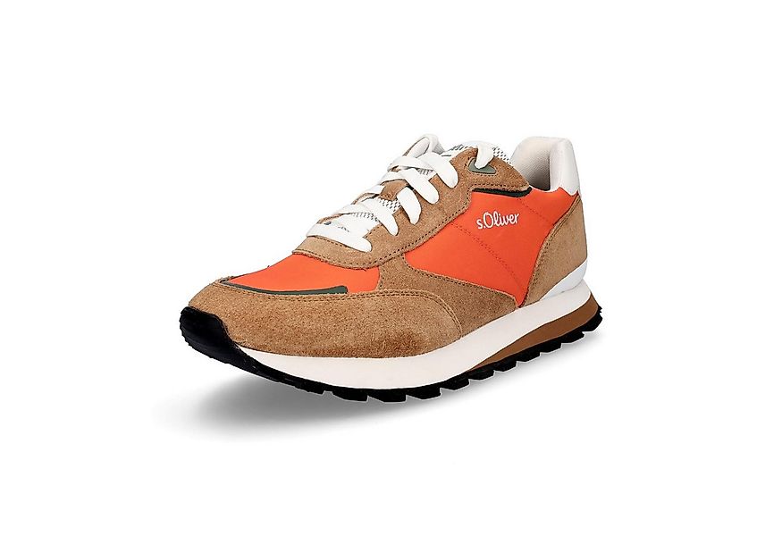 s.Oliver s.Oliver Herren Leder Sneaker orange braun Sneaker günstig online kaufen