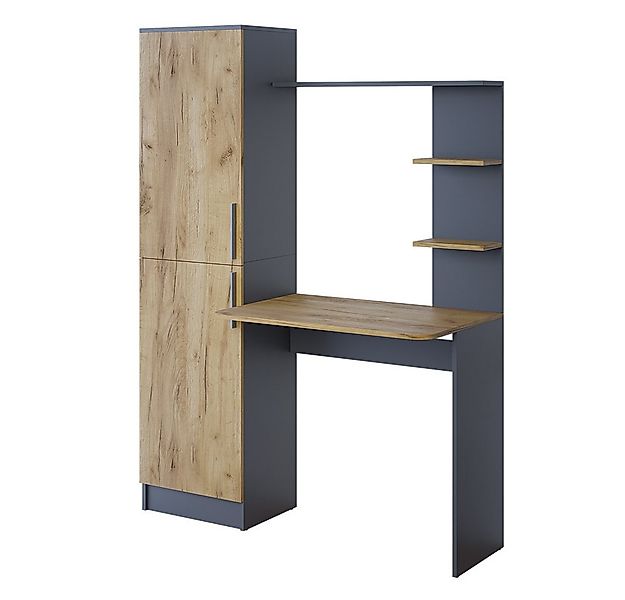 Vicco Schreibtisch Tessa, Anthrazit/Goldkraft Eiche, 122.9 x 33.4 cm günstig online kaufen