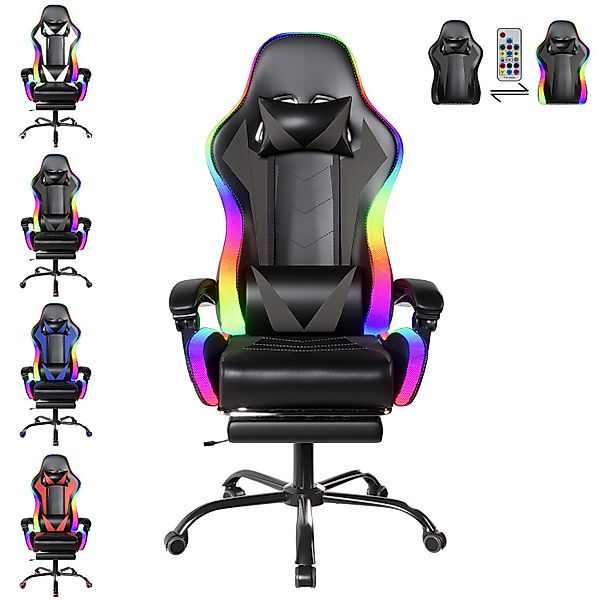 HOMALL Gaming-Stuhl LED Massage Bürostuhl mit günstig online kaufen