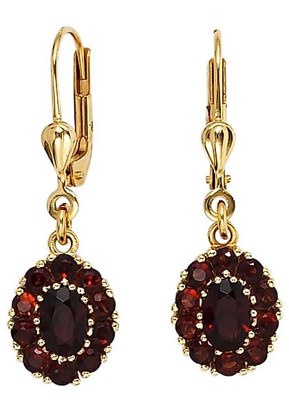 JOBO Paar Ohrhänger, 375 Gold mit Granat günstig online kaufen