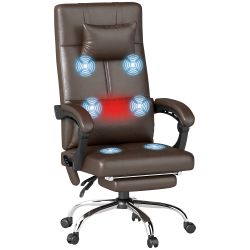 Vinsetto Schreibtischstuhl mit Massagefunktion Liegefunktion Heizfunktion günstig online kaufen
