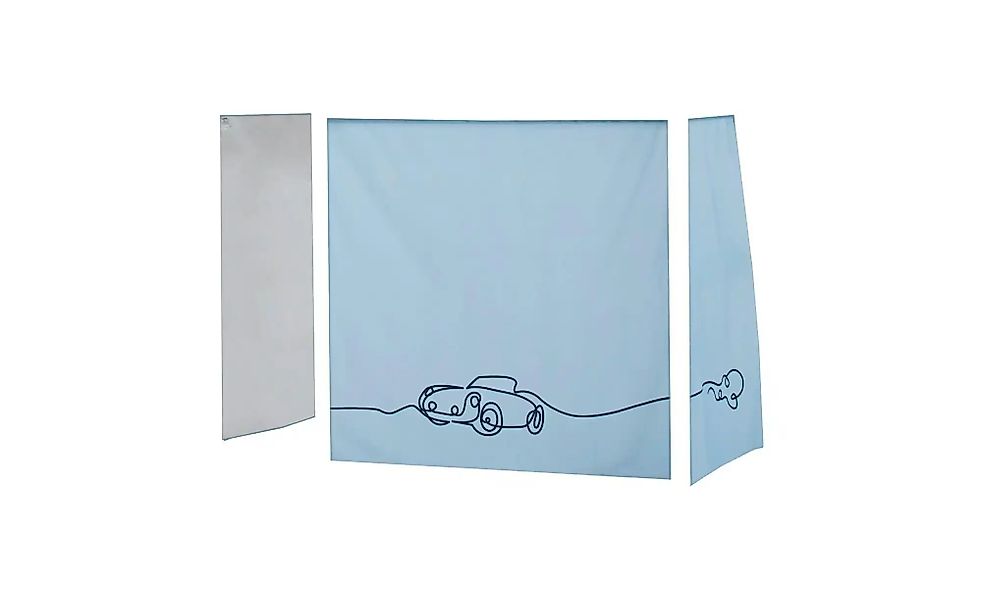 Hoppekids Vorhang Mittelhochbett 70x160  Cars ¦ blau ¦ Maße (cm): B: 300 H: günstig online kaufen