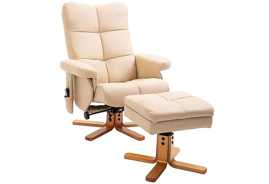 UMAY Relaxsessel Massagesessel mit Fußhocker Stauraum Liegefunktion Fernseh günstig online kaufen