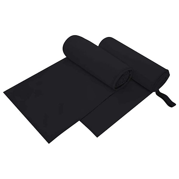 vidaXL Sporthandtücher 2 Stk Schwarz 200 x 100 cm 42011461 günstig online kaufen