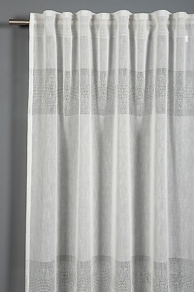 Sehlbach Gardine "Schal Etamine Querstreifen" Schlaufen 1 Stk. tlg. mit Gar günstig online kaufen
